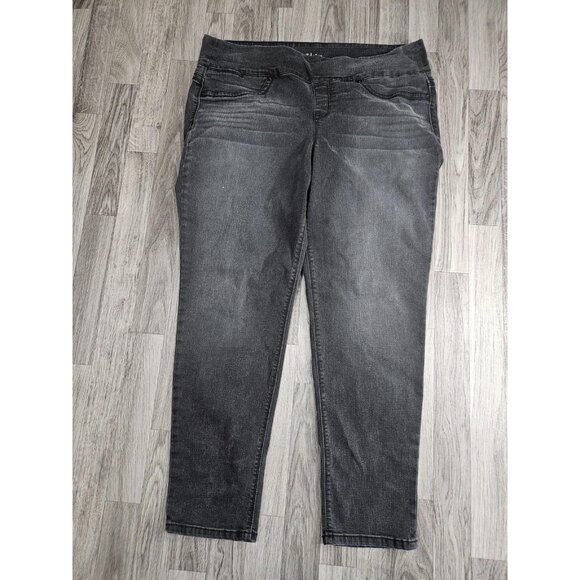 (3/$35) Style & Co Jeans Womens XL Gray Boyfriend Pull-On Stretch Denim Straight - Picture 1 of 12